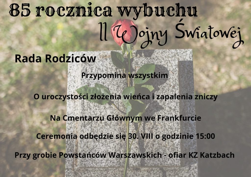 85 rocznica wybuchu II Wojny Światowej