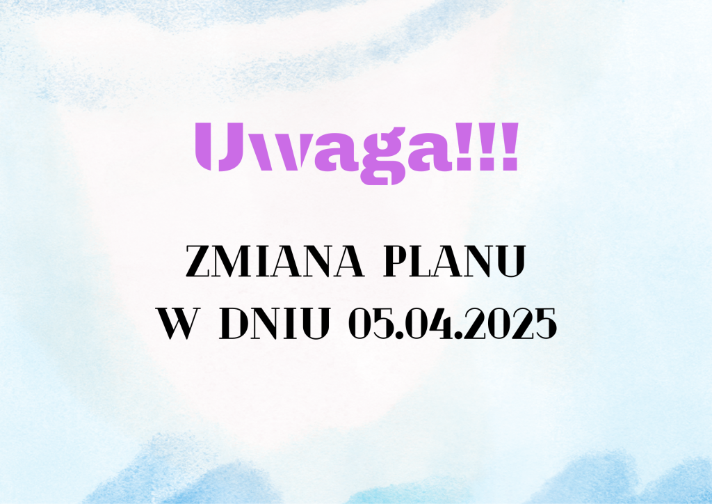 Plan lekcji 5 kwietnia